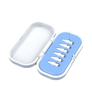 Caja organizadora portátil de plástico para puntas de lápiz, antideslizante, <span class=keywords><strong>con</strong></span> 4/5/6 ranuras, estuche de almacenamiento de repuesto para tabletas, <span class=keywords><strong>en</strong></span> colores blanco, azul y gris, <span class=keywords><strong>con</strong></span> certificación FCC y CE - Product Image 1