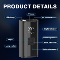 Gonfleur de pneu numérique intelligent 150psi Pompe à air portable pour voiture Compresseur automatique Pompe de gonflage électrique avec lumière LED