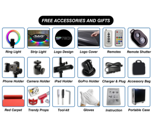 360 Ảnh Gian Hàng Điện Xoay Màn Hình Đứng Di Động Ảnh Tự Sướng 360 Spinner Độ Ảnh Gian Hàng - Product Image 5