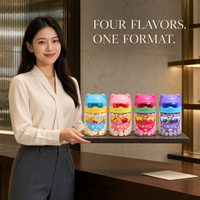 Yaourt séché Aimo Melt Bean saveur fraise, collation saine pour bébés, boîte de 14g, fond dans la bouche, fourniture d'usine OEM