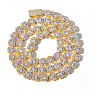 Collares de Joyería de Moda para Hombre, Estilo Hip Hop, de Alta Gama, con Moissanita y Zirconia Cúbica (CZ) con incrustaciones, Cadena Cubana tipo Tenis, Antideslustre, Venta al por Mayor - Product Image 5