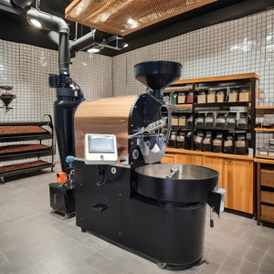 Torréfacteur à café commercial à gaz et électrique, avec grande machine d'emballage en verre et éliminateur de fumée électrostatique - Product Image 1