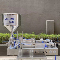 Machine de remplissage d'eau liquide à haute viscosité, double tête horizontale de bâton de miel crème de chauffage de réservoir de pâte d'emballage