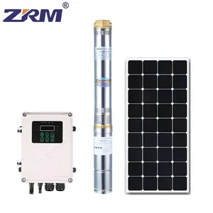 Sistem pompa air lubang Solar, Stainless Steel 4 inci 1500W 135M dalam kapal selam dengan panel surya