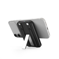 Meilleure Vente – Support de Chargeur Magnétique Sans Fil Ultra Fin 15W 5000mAh à Charge Rapide avec Double Câble et Support Téléphone Intégré