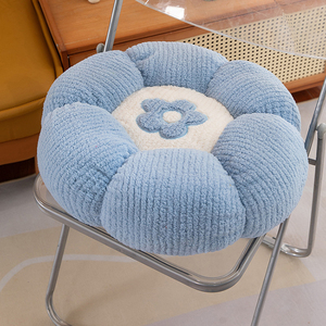 Vente directe d'usine, coussin en peluche brodé de fleurs <span class=keywords><strong>roses</strong></span>, tissu rayé doux, coussin de sol pour usage au bureau - Product Image 3