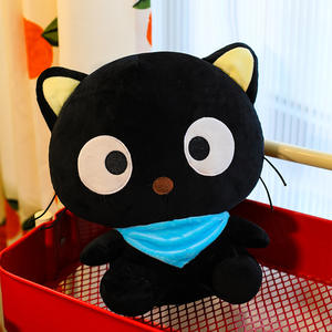 ตุ๊กตาแมวน่ารักดีไซน์ใหม่ สีเข้ม พร้อมผ้าพันคอ ตาโต นุ่มนิ่ม ของขวัญสำหรับเด็ก รับสั่งทำ ขายส่ง - Product Image 6