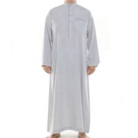 Vente en gros d'usine de Thobe de Dubaï Abaya pour hommes musulmans pas cher Design Kanzu
