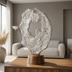 Escultura Metálica Abstracta Moderna de 57 cm de Altura, Forma Irregular, Decoración Artística Hecha a Mano, Adorno de Mesa para Sala de Estar - Product Image 1