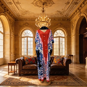 Robes Dashiki Africaines en Gros, Plusieurs Types, Imprimé Ankara, Kaftan Fluide, Coupe Ample Traditionnelle, Manches Longues, Boubou - Product Image 5