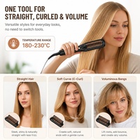 Cepillo Alisador de Cabello Negro Torlin con Pantalla LCD, Calor Ajustable y Apagado Automático - Uso Doméstico para Hombres y Cuidado de la Barba
