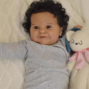 Poupées Reborn en Silicone Corps Entier <span class=keywords><strong>50</strong></span> <span class=keywords><strong>cm</strong></span> Réaliste Maddie Peau Noire Poupée Nouveau-Né pour Anniversaire Noël Enfant - Product Image 5