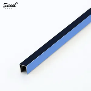 Metal Profile For Tiles Sucel Brushed Metal Inlay Strips Ceramic U Channel Edge For Glass Stainless Steel Inlay Profile Decorative Corner Tile Trim