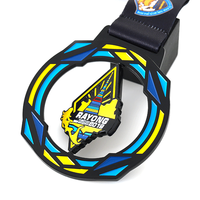 Médailles sportives rotatives à 360 degrés, fabricant de médailles personnalisées, logo en émail 2D, lettre rotative, médailles de demi-marathon