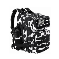 Sac à dos tactique réglable en nylon JSH 900D fermeture éclair respirant pratique pour les activités de plein air usage quotidien comprend une pochette pour bouteille
