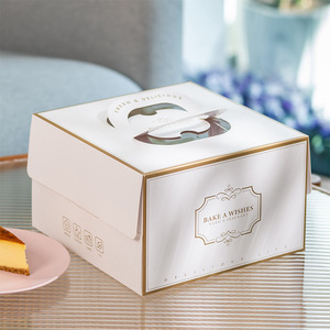 Scatole per Torte All'Ingrosso per Alimenti con Finestra Trasparente, Pieghevoli e Portatili, Ideali per Esposizione al Dettaglio in Pasticcerie - Product Image 5