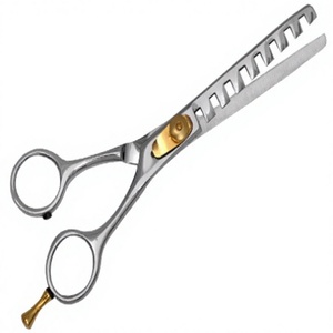 Ciseaux à effiler professionnels ASAP pour coiffure, à manche long droit, en acier inoxydable 4Cr13, à dents larges - Product Image 2