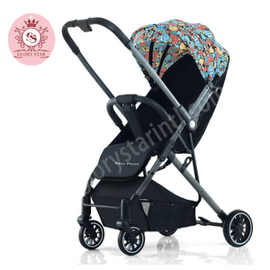 Poussette bébé Glory GS-kubaoZ03B Deluxe légère en lin, cadre en alliage d'aluminium, capacité de charge de 15 kg, pliage facile, poussette française - Product Image 3