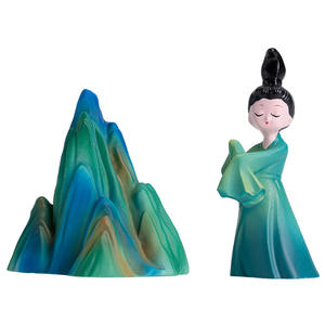 千里山水变色茶宠物装饰茶桌盖茶道用具笔筒书法材料 - Product Image 4