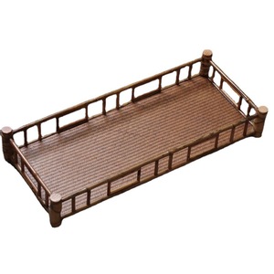 Bandeja de almacenamiento de té Kung Fu con marco de bambú y tapa para secar tazas y accesorios del juego de té, origen Anji, forma irregular - Product Image 5