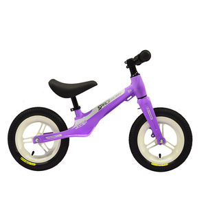 Vélo d'équilibre à une vitesse, cadre en plastique et acier, 12 pouces, avec roues d'apprentissage, <span class=keywords><strong>sans</strong></span> pédales, pour filles de 2 à 5 ans, bleu - Product Image 4