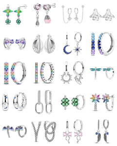 <span class=keywords><strong>Pendientes</strong></span> <span class=keywords><strong>de</strong></span> Plata 925 Chapados en Oro con Circonitas para Mujer, Diseño Único para Amantes, Regalo <span class=keywords><strong>de</strong></span> Aniversario y Accesorios <span class=keywords><strong>de</strong></span> Uso Diario - Product Image 1