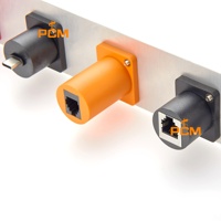 Conector de Panel CAT6 RJ45 8P8C Tipo D, Conector Hembra a Hembra RJ45 para Ethernet, Conector de Paso a Través, Acoplador de Montaje en Panel