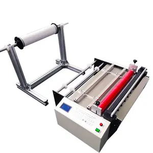 Máquina automática de corte de rollo a hoja, máquina de corte transversal de rollo de película a hoja de papel de PVC de 400mm con buen precio