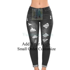 Jeans américain à jambes hautes Trou à neuf points Design mince Denim Taille en gros 2025 Printemps et été Série Nouveau européen et - Product Image 4