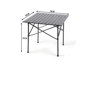 space saving portable aluminium mesa plegable metal foldable table outdoor picnic folding camping tables furniture