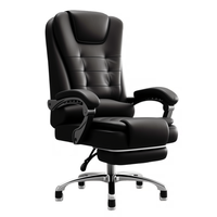Chaise de bureau exécutive en cuir à dossier haut pivotante avec support lombaire et appui-tête, vente en gros, certifiée BIFMA, logo personnalisé OEM ODM