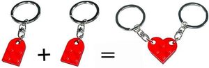 Llavero de Corazón de Ladrillo a Juego, Bloques de Construcción Acrílicos, Set de 2 Piezas para Parejas, Amuletos de Amor, Regalos para Novio y Novia - Product Image 6