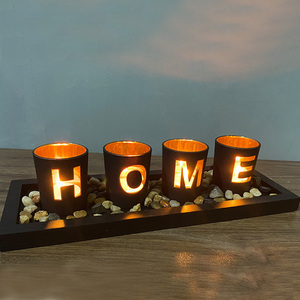 Candeliere in legno per la <span class=keywords><strong>casa</strong></span> dolce in legno Set candeliere in vetro decorazione altre decorazioni per la <span class=keywords><strong>casa</strong></span> <span class=keywords><strong>2022</strong></span> - Product Image 3
