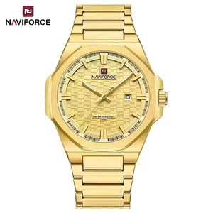 Nuevo Reloj de Cuarzo NAVIFORCE 9245 para Hombre, con Correa de Acero Inoxidable, Resistente al Agua, con Luz Nocturna, Calendario, Deportivo e Informal - Product Image 1