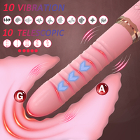 Vibrateur réaliste à double moteur avec fonction de chauffage, 10 modes, jouet sexuel, stimulateur clitoridien pour stimulation anale