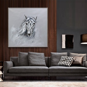 Pittura a mano a olio di cavallo dipinto a mano colore animale astratto <span class=keywords><strong>su</strong></span> <span class=keywords><strong>tela</strong></span> personalizzata per la decorazione della parete del soggiorno - Product Image 2
