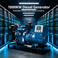 Generator Diesel 1000kW 50Hz 415V Open Frame Silent dengan ATS untuk Daya Cadangan Pusat Data Bersertifikasi CE