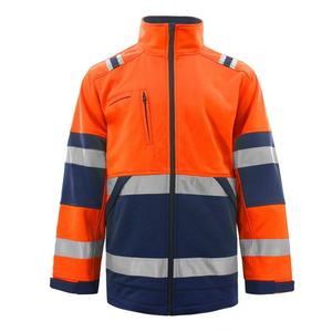 Chaleco de Seguridad de Poliéster Cortavientos para Invierno al por Mayor con Rayas Reflectantes y Logotipo Personalizado |   Impermeable Clase 2 ANSI para Trabajadores al Aire Libre - Product Image 4