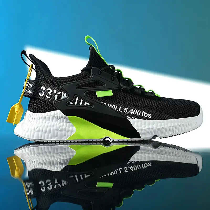 Men's new sneakers shoes light casual fashion running elastic leisure outdoor mesh summer sports tennis man walking 2022 size