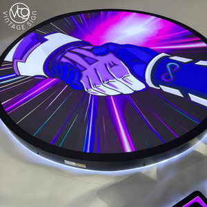 Enseigne lumineuse 3D personnalisée bleu violet rétroéclairée pour clinique psychologique - Product Image 6