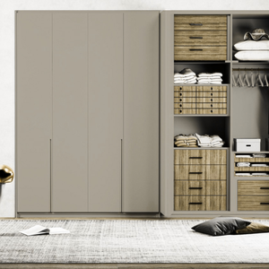 Armario Desmontable Estilo Crema Francés con Logotipo Personalizado, OEM ODM, Antideformación, Mueble de Almacenamiento para Dormitorio, Armario Moderno de Madera - Product Image 4