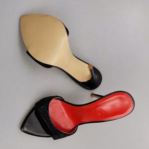 Elegantes Zapatos de Fiesta para Mujer de Alta Calidad, Sandalias con Punta en Pico y Pedrería, Tacones Altos de Cristal, Estilo Mule - Product Image 3