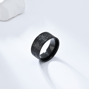 Celtic Eternal Triangle Knot Titanium Steel <b>Ring</b> <b>For</b> <b>Men</b> Steel Black Gift Jewelry - Product Image 2