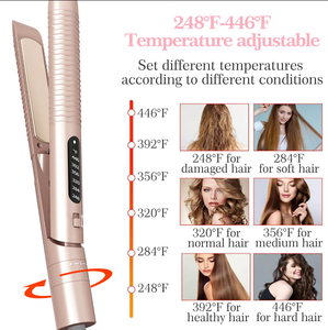 Fábrica de alta temperatura 2 en 1 PANTALLA Lcd multifunción férula eléctrica cerámica infrarroja iones negativos alisador de pelo suave - Product Image 4