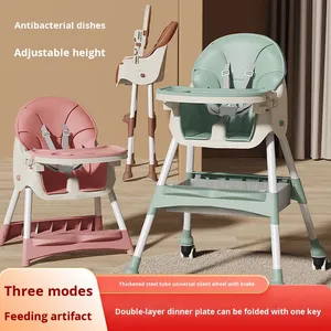 Silla de Comedor <span class=keywords><strong>para</strong></span> Bebé de Bambú, Plegable, Multifuncional, Portátil, Móvil, Almacenamiento <span class=keywords><strong>para</strong></span> el Crecimiento de los Niños, Uso Doméstico - Product Image 2