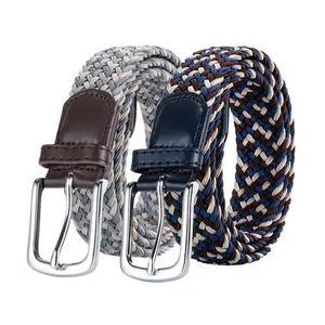 Wholesale Custom Logo Webbing Men's Stretch Woven Golf Belt