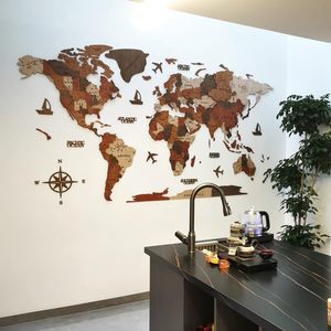 <span class=keywords><strong>Mapa</strong></span> del Mundo de Madera en 3D, Arte de Pared de Madera, Decoración de Pared de Madera Grande, Idea de Regalo de Inauguración, Arte de Pared de Madera, <span class=keywords><strong>Mapa</strong></span> de Viajes Mundiales - Product Image 2