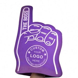 Factory Price Customized Shape Red and Blue Colored Eva Foam Victory <strong>Finger</strong> Cheering Sponge Hand - Product Image 3