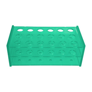 Suministros científicos Tubos de centrífuga coloridos Laboratorio transparente Estante de tubos de ensayo transparente Soporte de plástico - Product Image 6