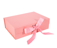 Caja de regalo de boda con logotipo personalizado de lujo, embalaje de fábrica, papel de cartón rígido, caja de regalo magnética negra mate plegable